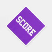 Serviette En Papier SCORE Fun Sporty White Athletic Text On Bright Red (Coin)