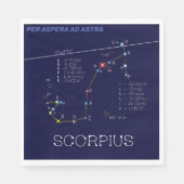 Serviette En Papier Scorpie Constellation Zodiaque (Devant)