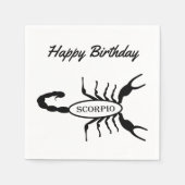 Serviette En Papier Scorpio Black Scorpion Star Sign Custom (Devant)