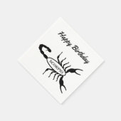 Serviette En Papier Scorpio Black Scorpion Star Sign Custom (Coin)