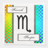 Serviette En Papier Scorpio Zodiac Symbole Standard par Kenneth Yoncic (Devant)