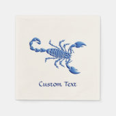 Serviette En Papier Scorpion bleu (Devant)