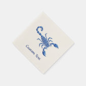 Serviette En Papier Scorpion bleu (Coin)