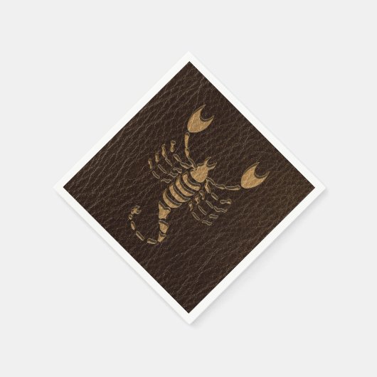 Serviette En Papier Scorpion En Cuir (Coin)