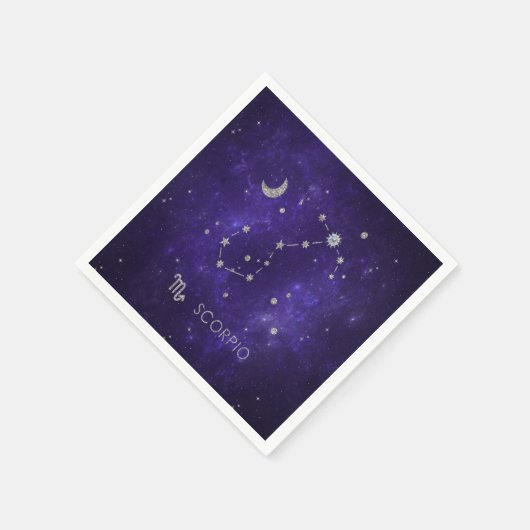 Serviette En Papier Scorpion violet zodiaque | Horoscope d'astrologie  (Coin)