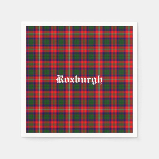 Serviette En Papier Scotland Roxburgh District Tartan Personnalisé (Devant)