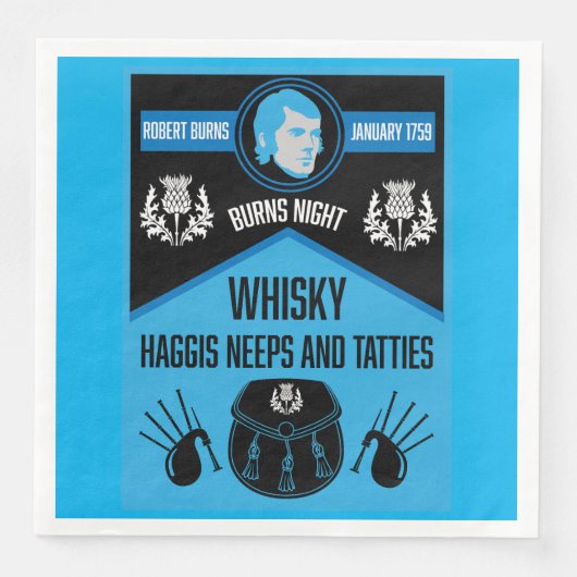 Serviette En Papier Scottish Burns Night Super (Devant)