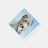 Serviette En Papier Scottish Deerhound Peinture - Cute Original Chien  (Coin)