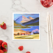 Serviette En Papier Scottish Highlands Paper Napkin (En situation)