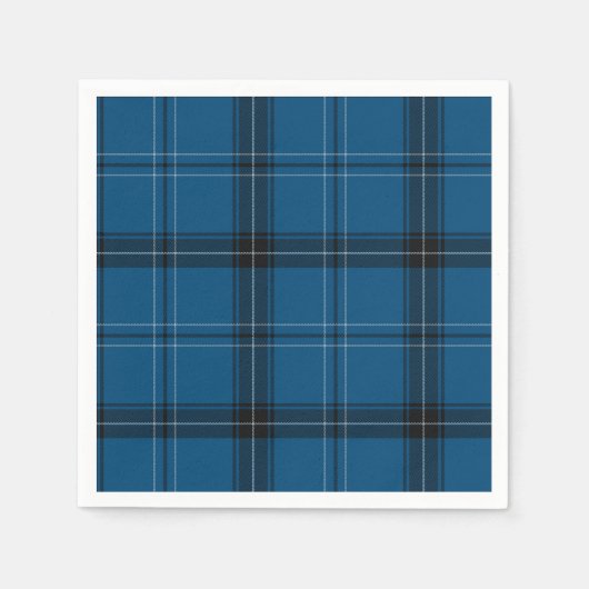 Serviette En Papier Scottish Ramsay Blue Tartan (Devant)