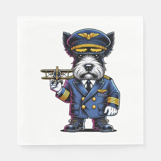 Serviette En Papier Scottish Terrier Pilot (Devant)