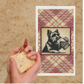 Serviette En Papier Scottish Terrier Tartan Plaid Earthtones