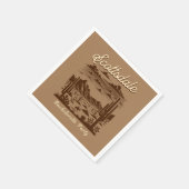 Serviette En Papier scottsdale bachelorette party retro desert (Coin)