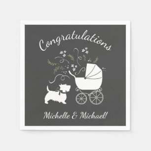 Serviette En Papier Scotty Dog Baby shower