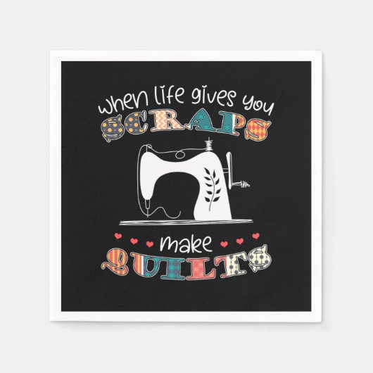 Serviette En Papier Scraps Quilt Quilting Crafting Sewing Machine Gift (Devant)