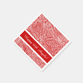 Serviette En Papier Scribbleempreintes rouges (Coin)