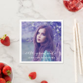 Serviette En Papier Script 2016 Photo Graduation Party (En situation)