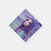 Serviette En Papier Script 2016 Photo Graduation Party (Coin)