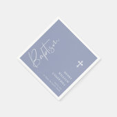 Serviette En Papier Script Boys Baptême (Coin)