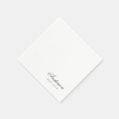Serviette En Papier Script classique élégant Mariage de nom personnali (Coin)