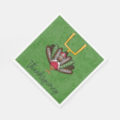 Serviette En Papier Script d'action de grâces Turquie Plumes de footba (Coin)