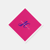Serviette En Papier Script de calligraphie professionnelle Monogramme  (Coin)