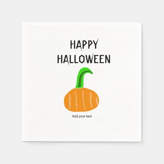 Serviette En Papier script de chauve-souris noir moderne à l'halloween (Devant)