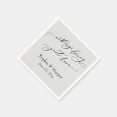 Serviette En Papier Script De Luxe Simple Rien De Fancy Just Love Grey (Coin)