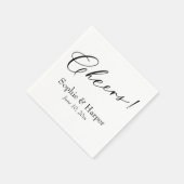 Serviette En Papier Script De Luxe Simple Typographie Bravo! (Coin)