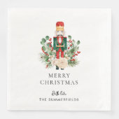 Serviette En Papier Script de Noël de famille Nutcracker personnalisé (Devant)