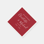 Serviette En Papier Script de signature du 40e anniversaire du Mariage (Coin)