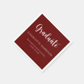 Serviette En Papier Script décontracté papier de graduation moderne (Coin)