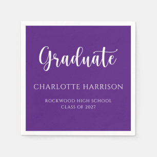 Serviette En Papier Script décontracté Papier de Graduation Moderne se
