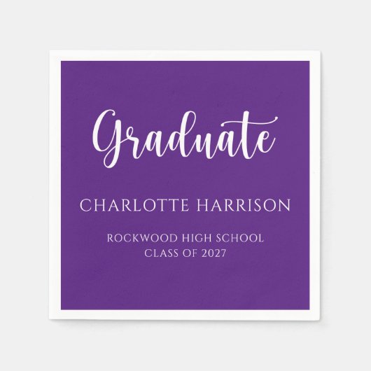 Serviette En Papier Script décontracté Papier de Graduation Moderne se (Devant)
