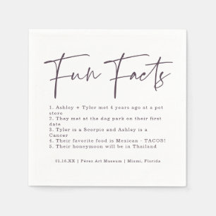 Serviette En Papier Script élégant   Purple Color Swatch Fun Faits