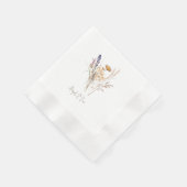 Serviette En Papier Script Fall Floral Mariage Cocktail (Coin)