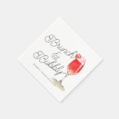 Serviette En Papier Script Fête des mariées Bubbly Cocktail serviettes (Coin)