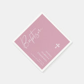 Serviette En Papier Script Girls Baptême (Coin)