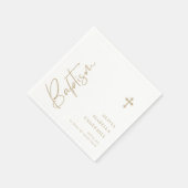 Serviette En Papier Script Girls Baptême (Coin)