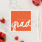 Serviette En Papier Script Grad simple | Graduation Party (En situation)