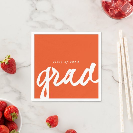 Serviette En Papier Script Grad simple | Graduation Party (En situation)