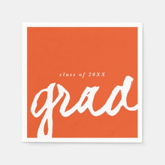 Serviette En Papier Script Grad simple | Graduation Party (Devant)