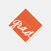 Serviette En Papier Script Grad simple | Graduation Party (Coin)