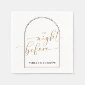 Serviette En Papier Script Minimal De Base La Nuit Avant Les Serviette (Devant)