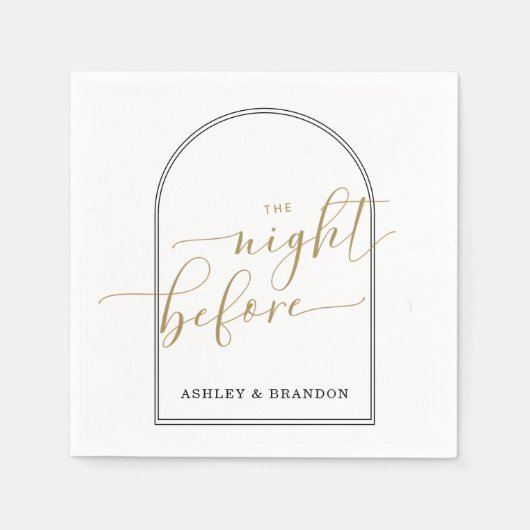 Serviette En Papier Script Minimal De Base La Nuit Avant Les Serviette (Devant)