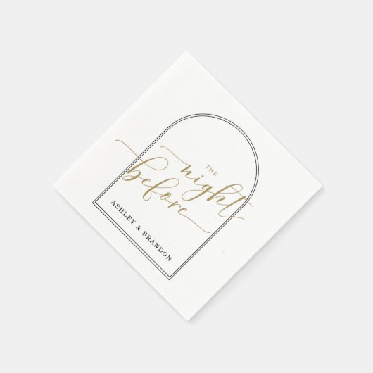 Serviette En Papier Script Minimal De Base La Nuit Avant Les Serviette (Coin)