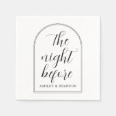 Serviette En Papier Script Minimal La Nuit Avant Les Serviettes (Devant)
