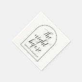 Serviette En Papier Script Minimal La Nuit Avant Les Serviettes (Coin)