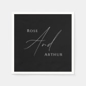 Serviette En Papier Script minimaliste (Devant)