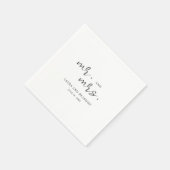Serviette En Papier Script minimaliste moderne simple M. et Mme. (Coin)